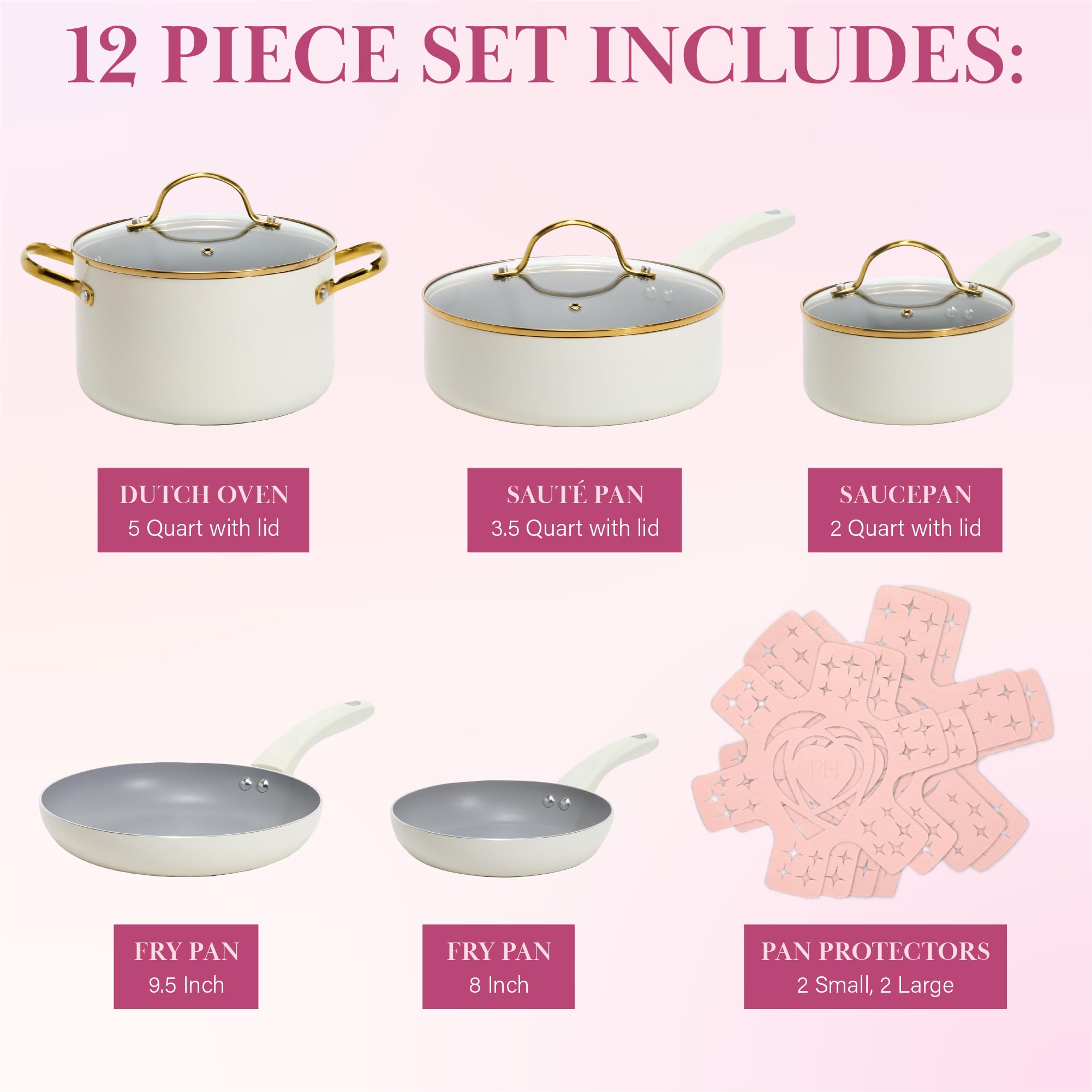 Paris Hilton Epic 2-quart sauce pan with lid for everyday sauces