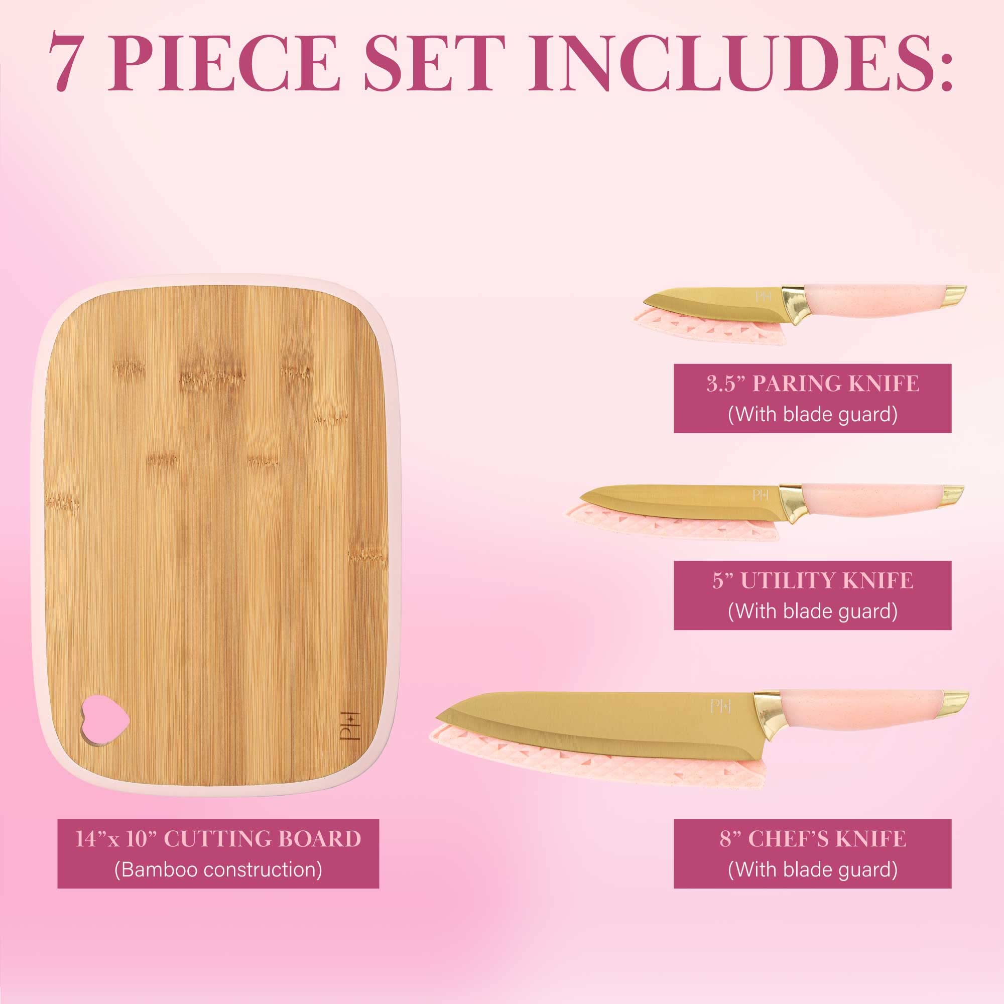 Paris Hilton ergonomic knife handles designed for comfortable chopping
