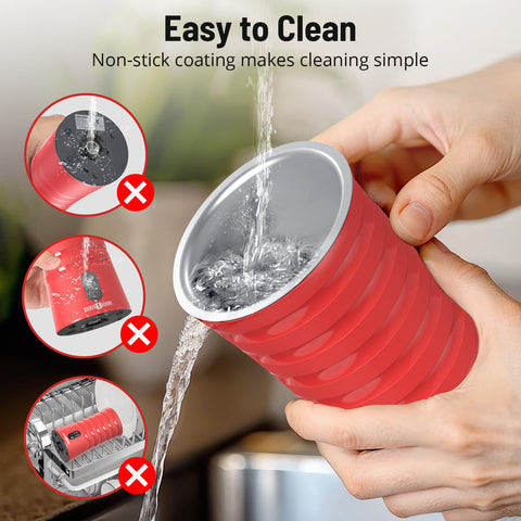 Cleaning brush included for removing stubborn residue