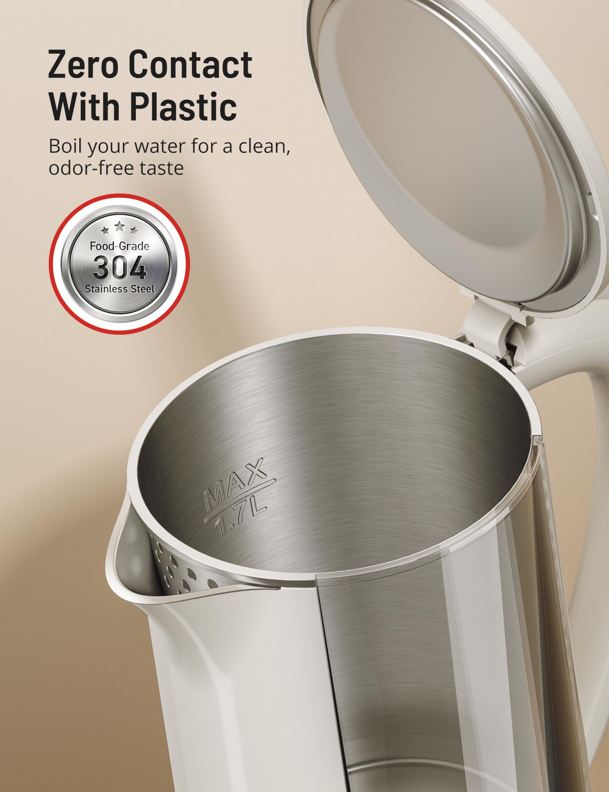 Paris Rhône 1500W rapid boil for quick hot beverages