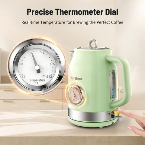 Paris Rhône 1.7L kettle with LED indicator for easy night use.