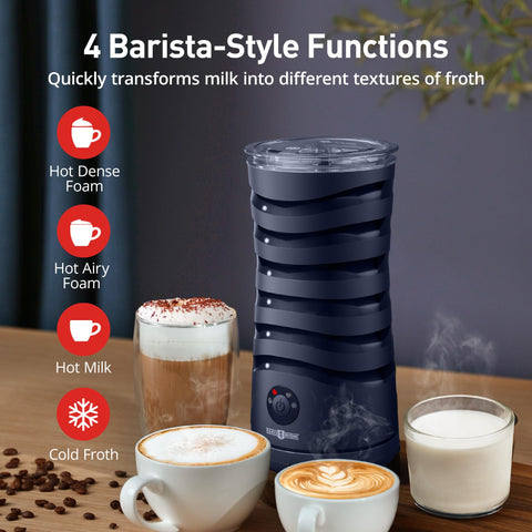 Paris Rhône frother with four levels for barista-style drinks.