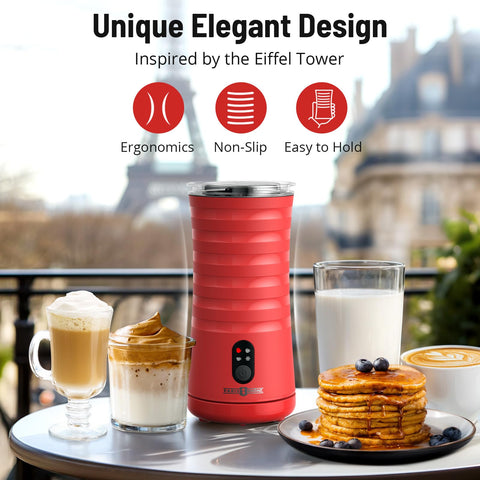 Paris Rhône 4-in-1 frother offers multiple froth levels for hot or cold foam