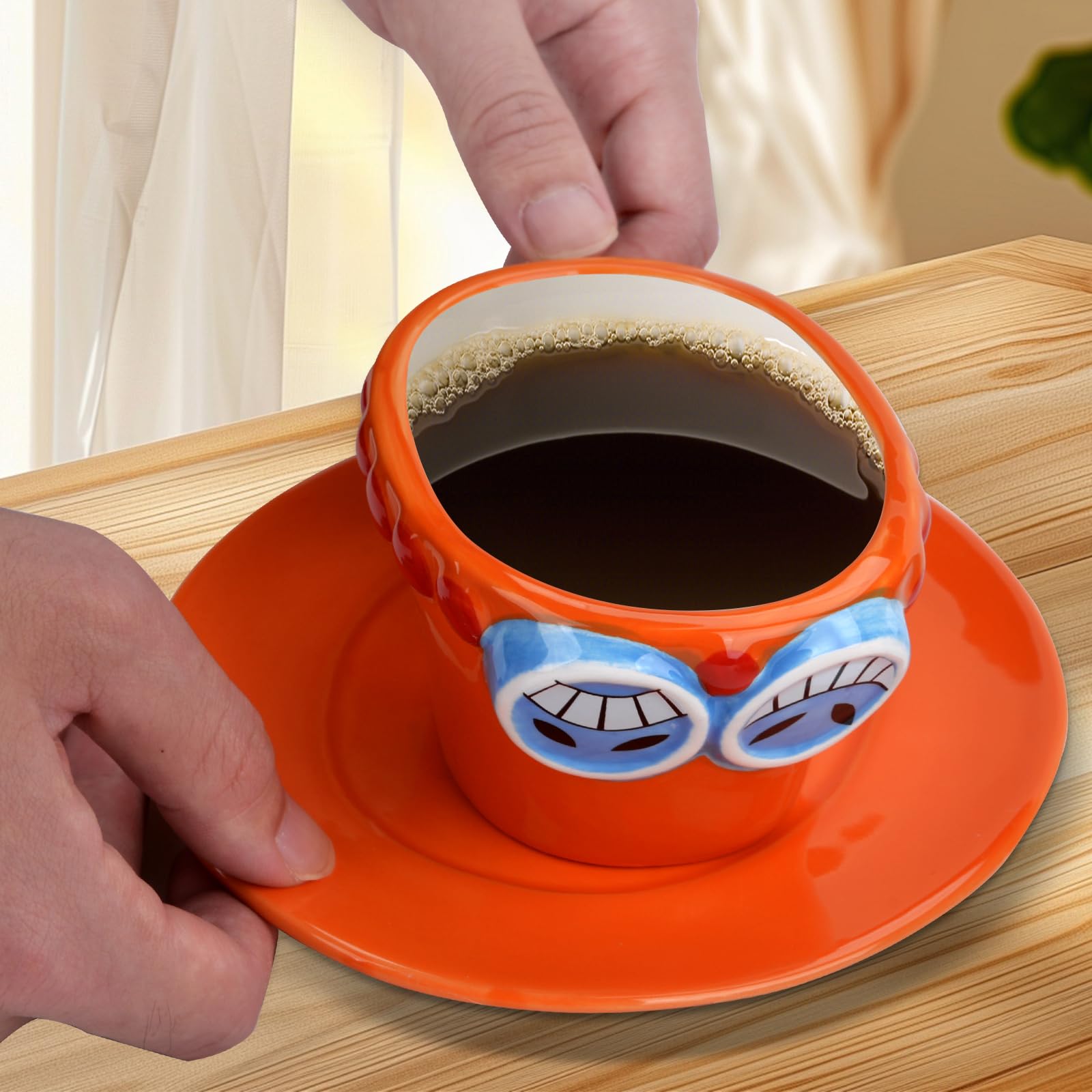 Parknshop Ace mug with thick base for stable desk placement.