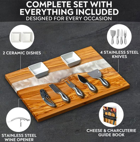 Parkway Home cheese knife set with four knives for precise slicing and serving.