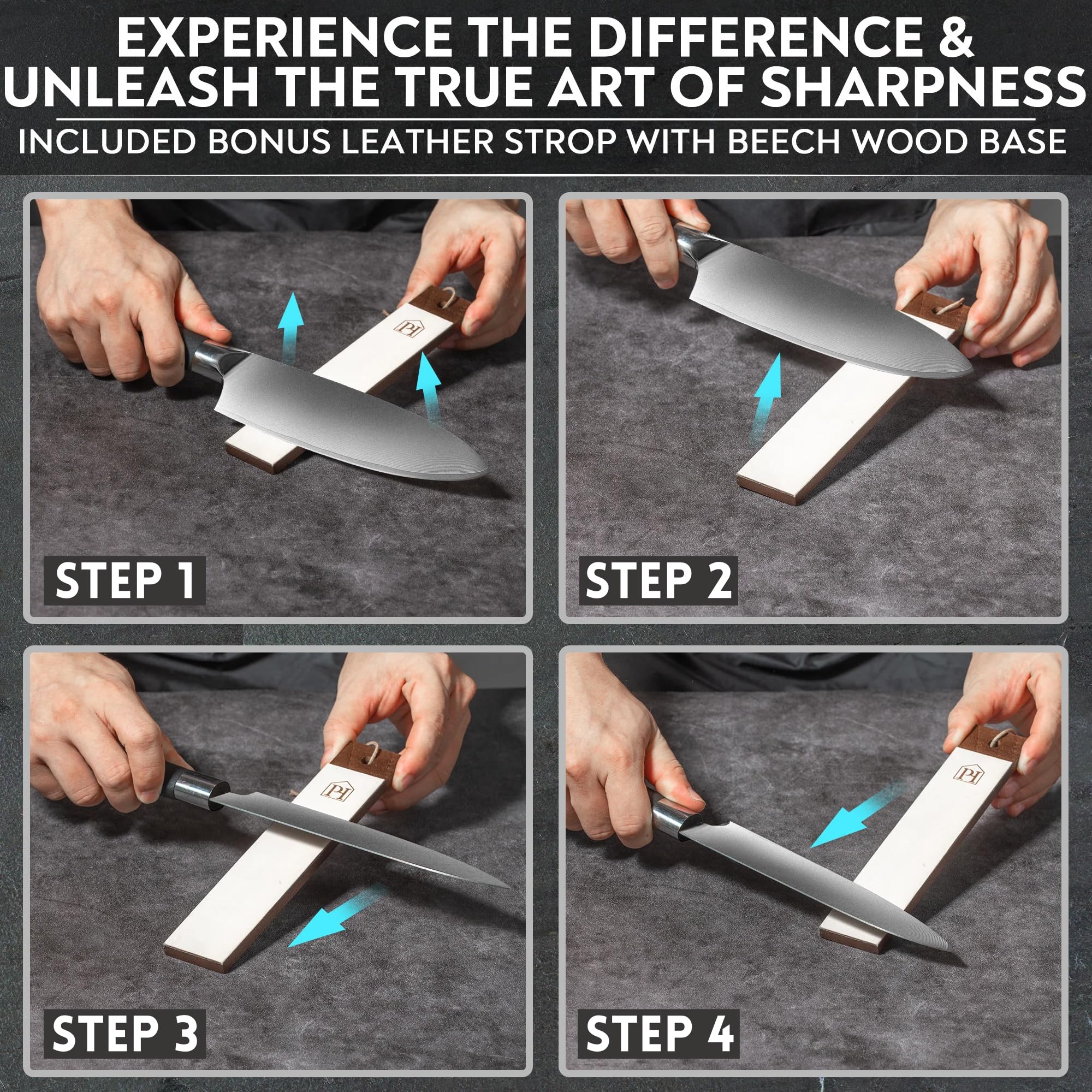 Parkway Home sharpener at 22° angle sharpens hard blades more efficiently
