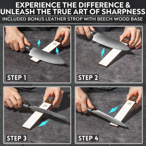 Parkway Home sharpener at 22° angle sharpens hard blades more efficiently