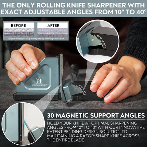 Parkway Home sharpener with height adjuster fits large knives like cleavers