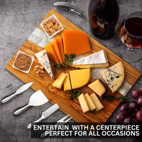 Parkway Home serving board arranged on table for versatile appetizers and desserts.
