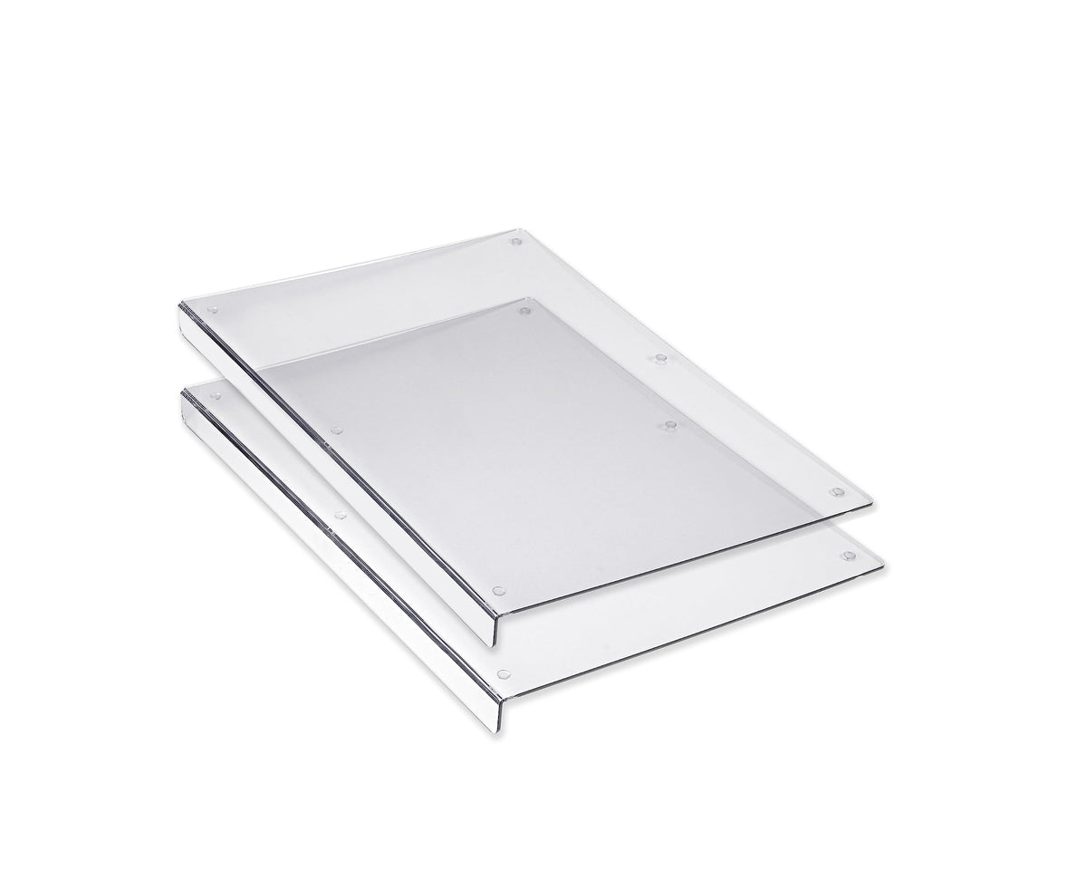 PARNOO clear acrylic cutting board with lip edge protecting countertops during chopping