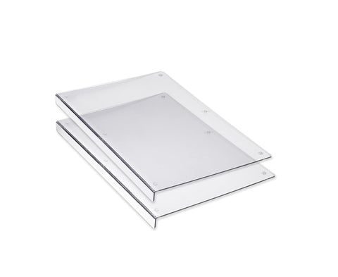 PARNOO clear acrylic cutting board with lip edge protecting countertops during chopping
