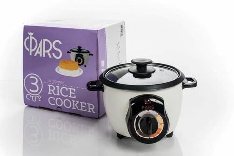 Pars 3 Cup Rice Cooker glass lid close-up enables easy monitoring