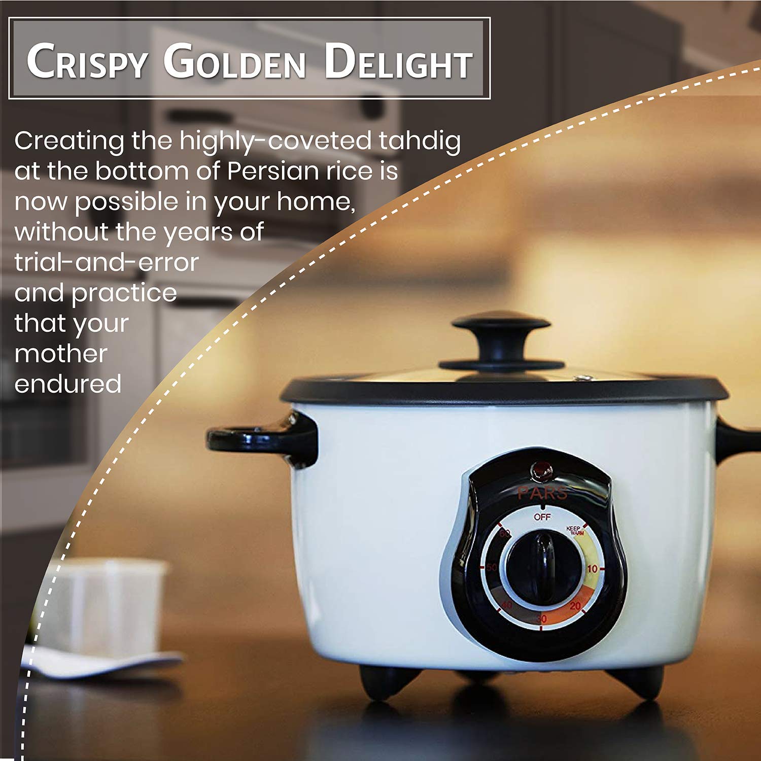 Pars 3 Cup Rice Cooker steam vent ensures safe, controlled cooking