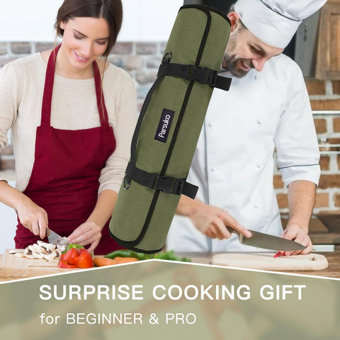 Parsuko compact travel knife roll for easy packing