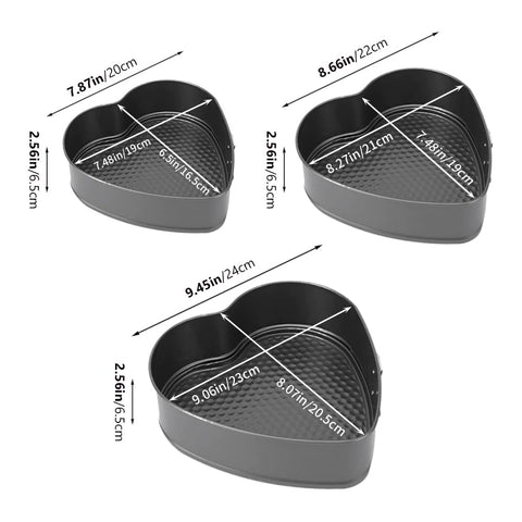 Parthan 22cm heart-shaped springform pan delivering uniform results and simple removal.
