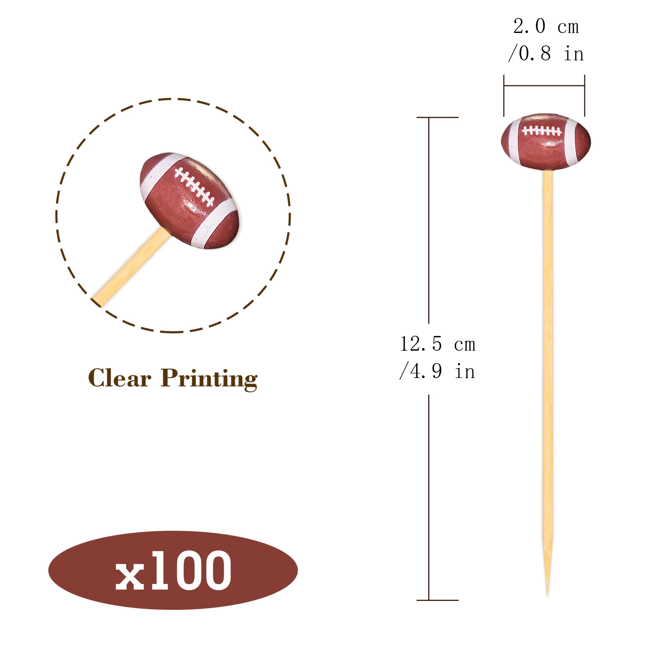 Partico football 3D top design picks neatly decorate appetizers for events.