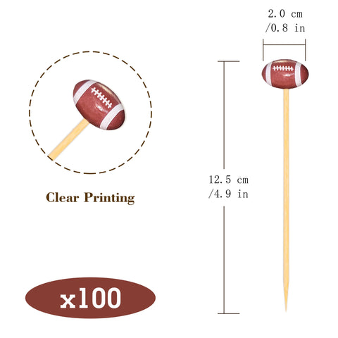 Partico football 3D top design picks neatly decorate appetizers for events.