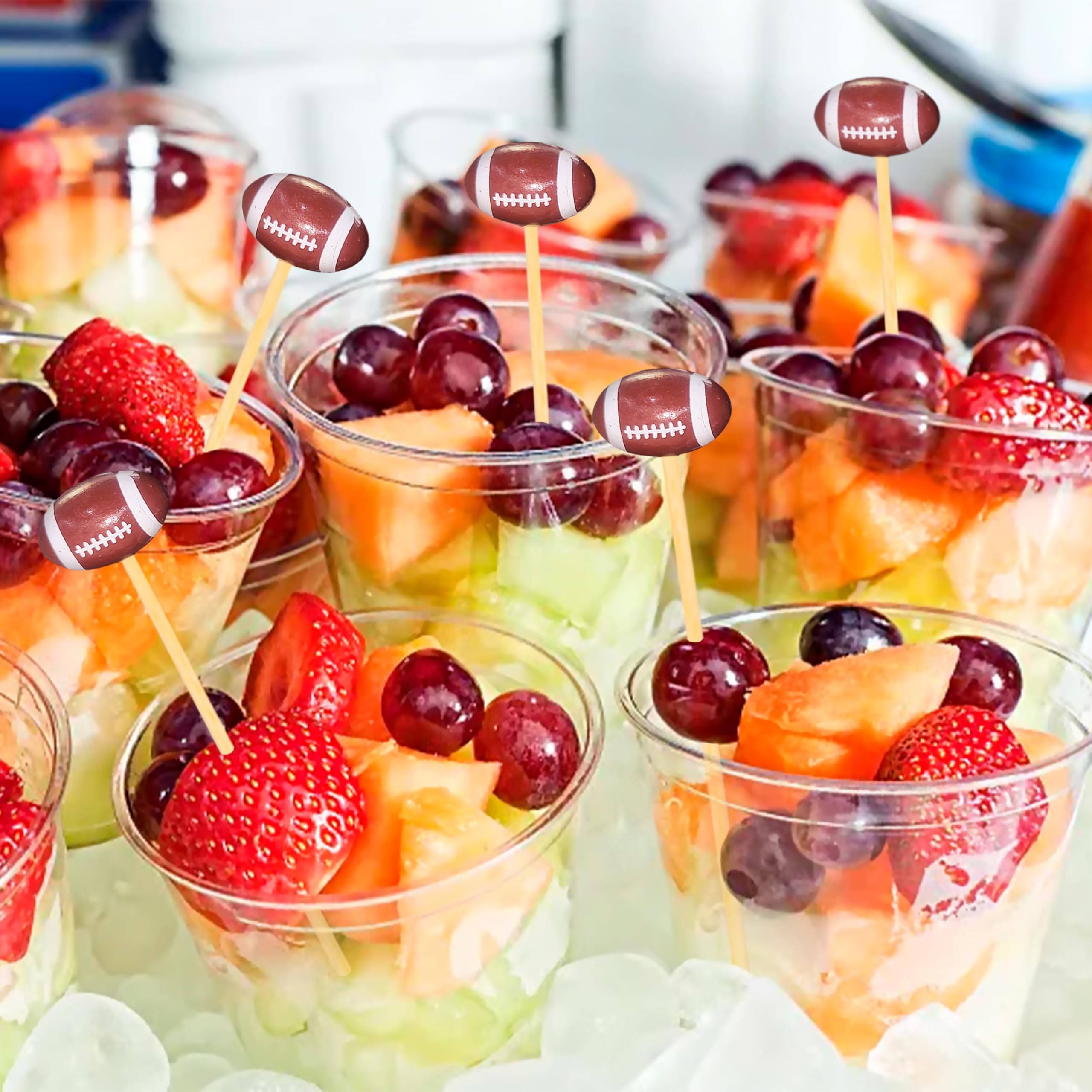 Partico natural bamboo toothpicks long ideal for fruit skewers at buffets.