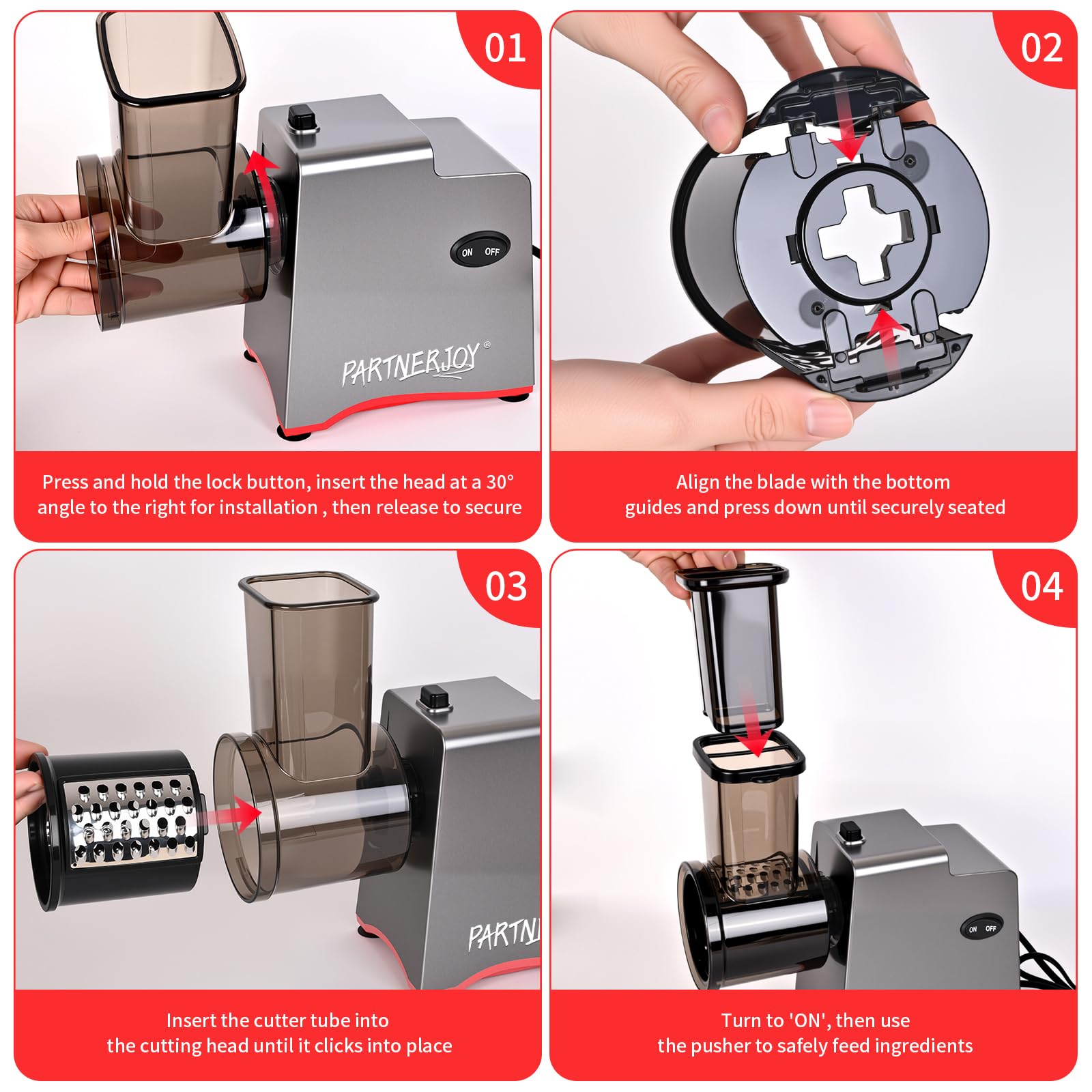 PARTNERJOY wide-mouth loading making loading ingredients easy