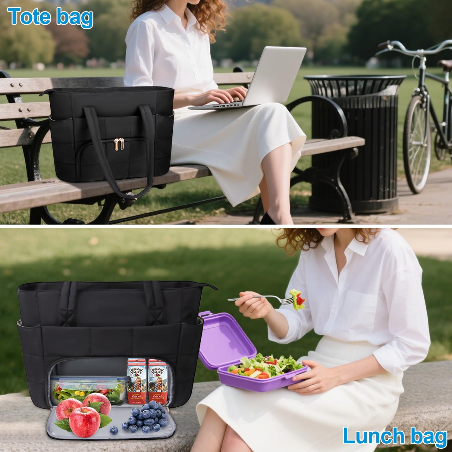 Partreko spacious front pocket keeps utensils organized.