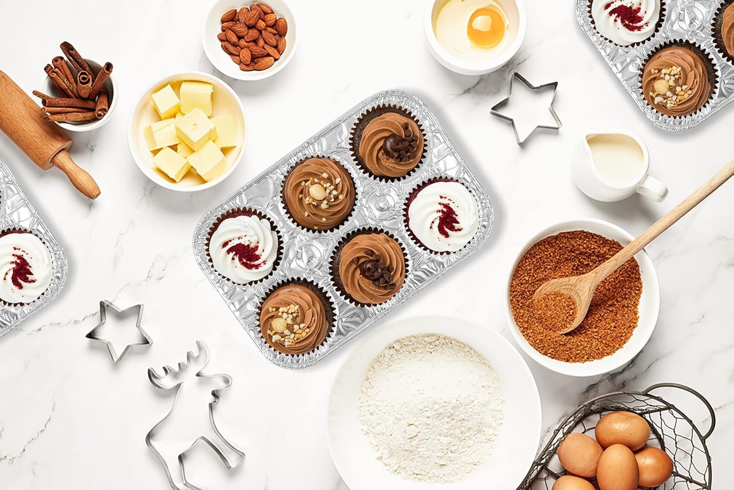Party Bargains oven-safe pans—withstand up to 240°C for versatile use.