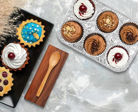 Party Bargains standard-size cupcake pans—even heating for uniform muffins.