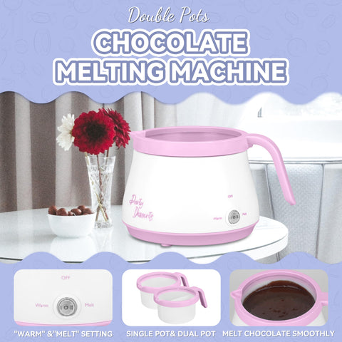 Party Desserts inserts show easy cleanup for removable, dishwasher-safe components.