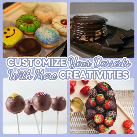 Party Desserts safety-light melting pot signals when ready and safe to touch.