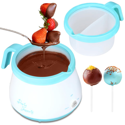 Party Desserts melting pot with two pots for quick chocolate dipping.
