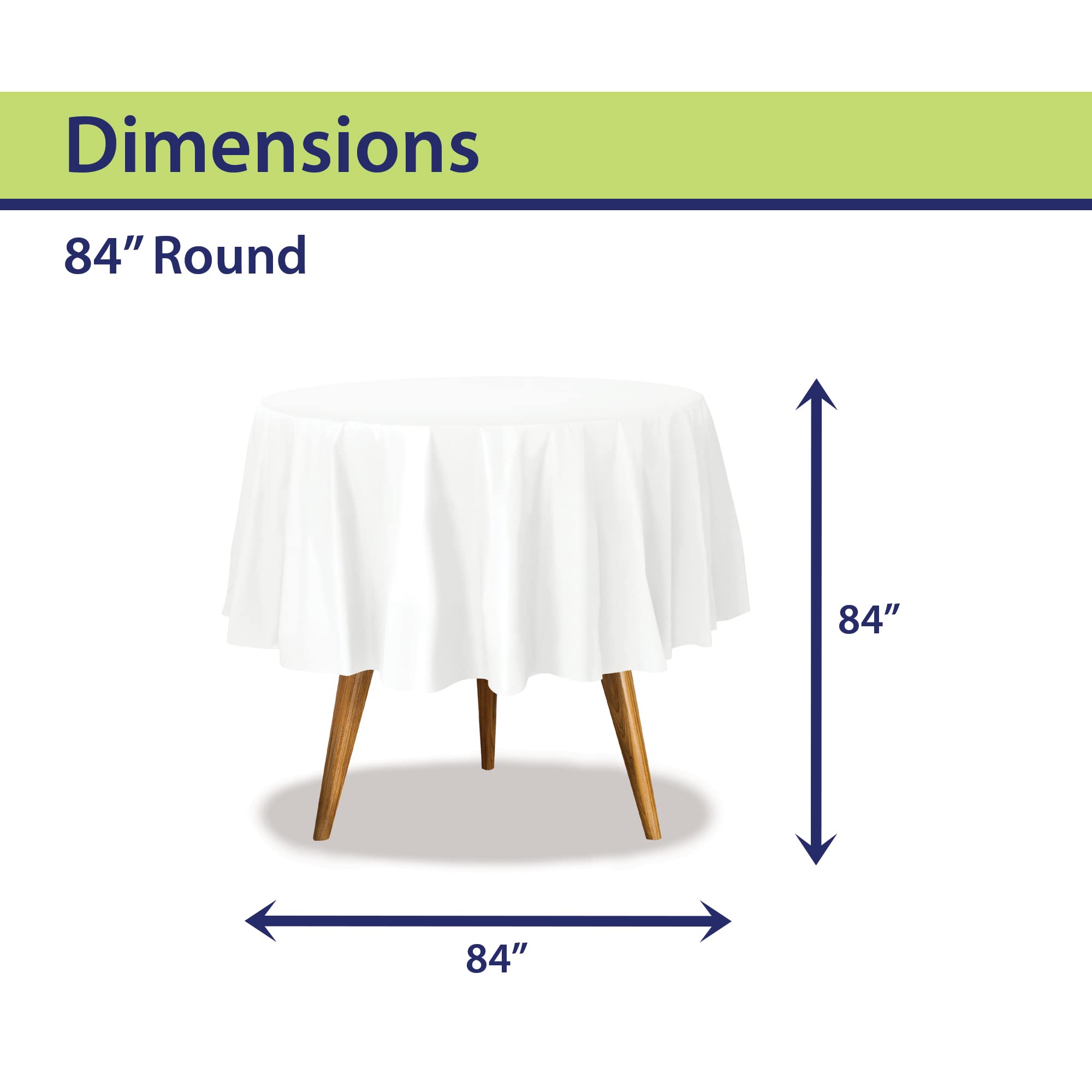 Party Dimensions disposable round tablecloth for round tables, simplifies post-event cleanup