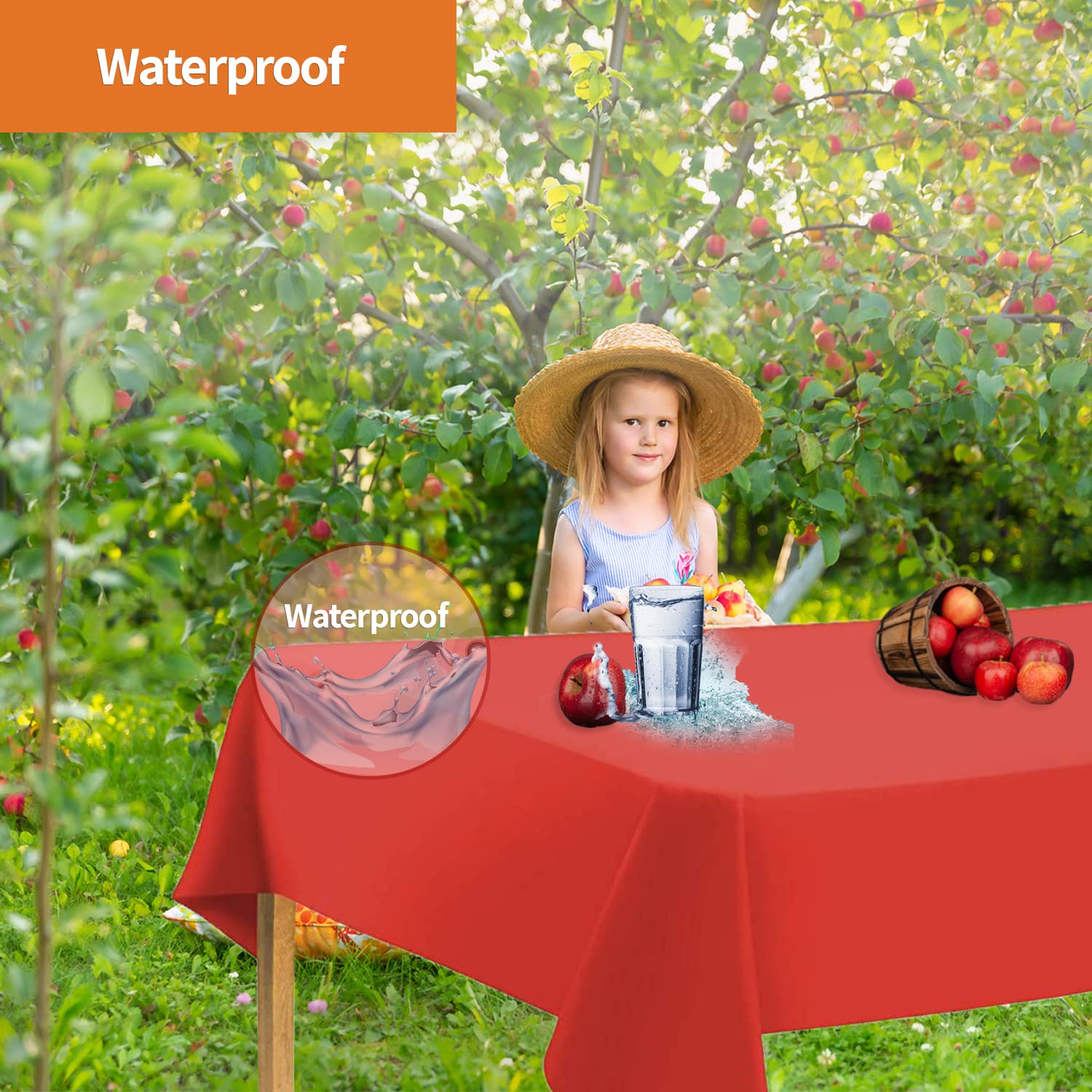 Party Dimensions disposable tablecloth enables easy cleanup after service.
