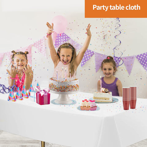 Party Dimensions disposable tablecloth easy-cleanup, ideal after celebrations.