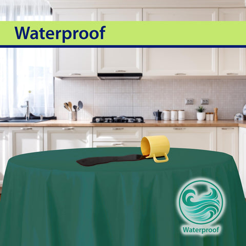 Party Dimensions recyclable and reusable green tablecloth for versatile events