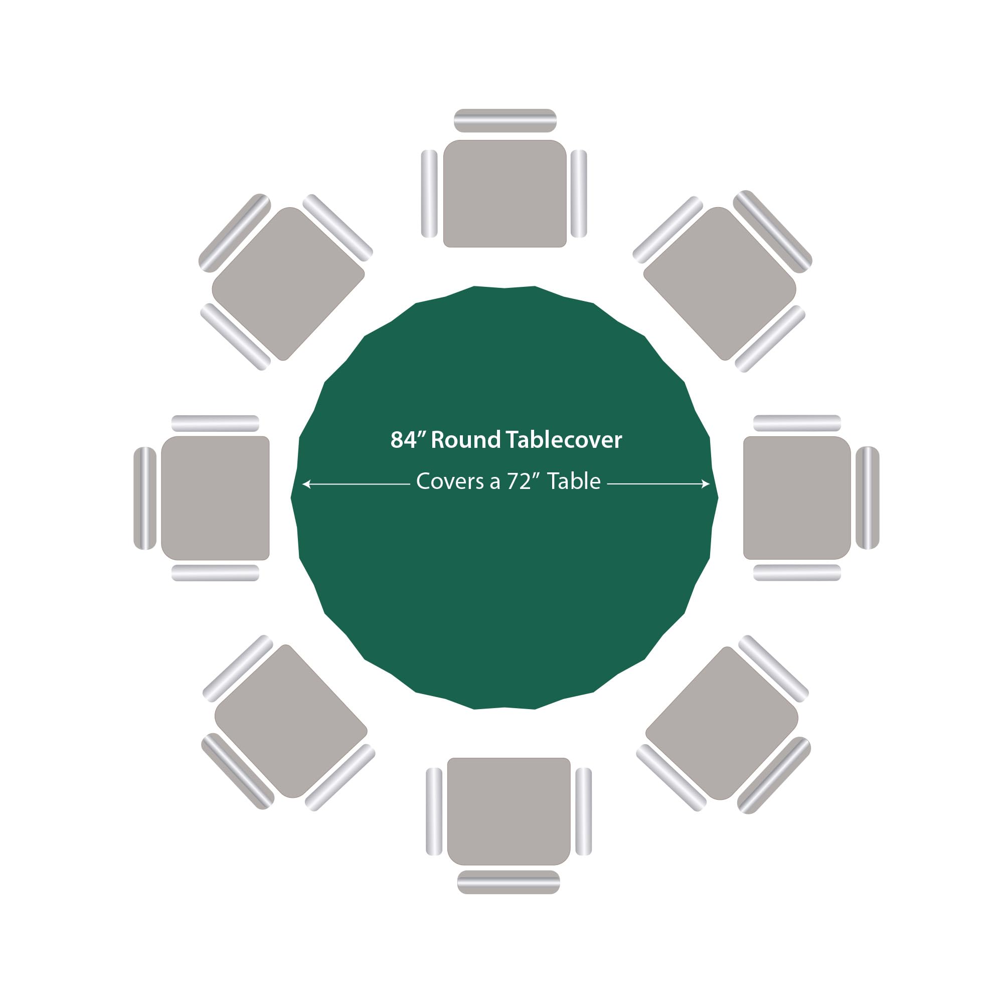 Party Dimensions pre-cut round tablecloth saving time on event setup
