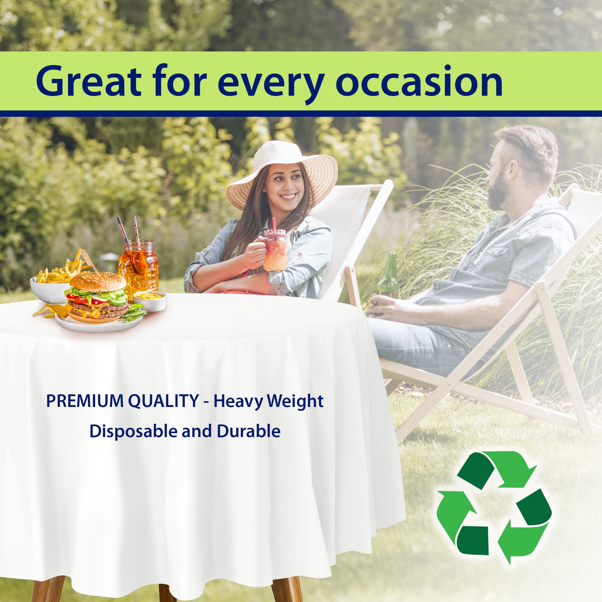 Party Dimensions recyclable or reusable tablecloth for eco-conscious events