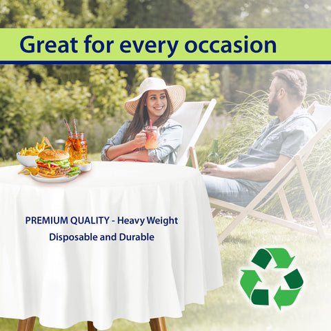 Party Dimensions recyclable or reusable tablecloth for eco-conscious events