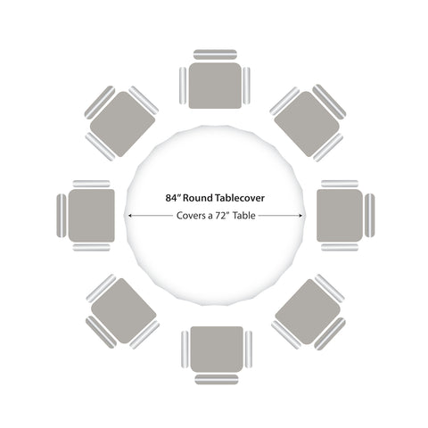 Party Dimensions wedding tablecover white round creates a cohesive look