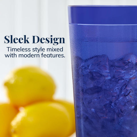 Party Outlaw lt blue 20oz tumbler, top-rack dishwasher safe for family cleanup.