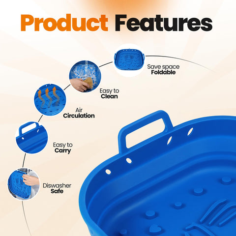 Party Port grease grooves collect oils for healthier, less messy meals.