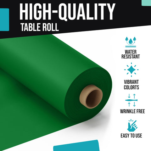Party Solids emerald-green banquet roll used for weddings holidays birthdays