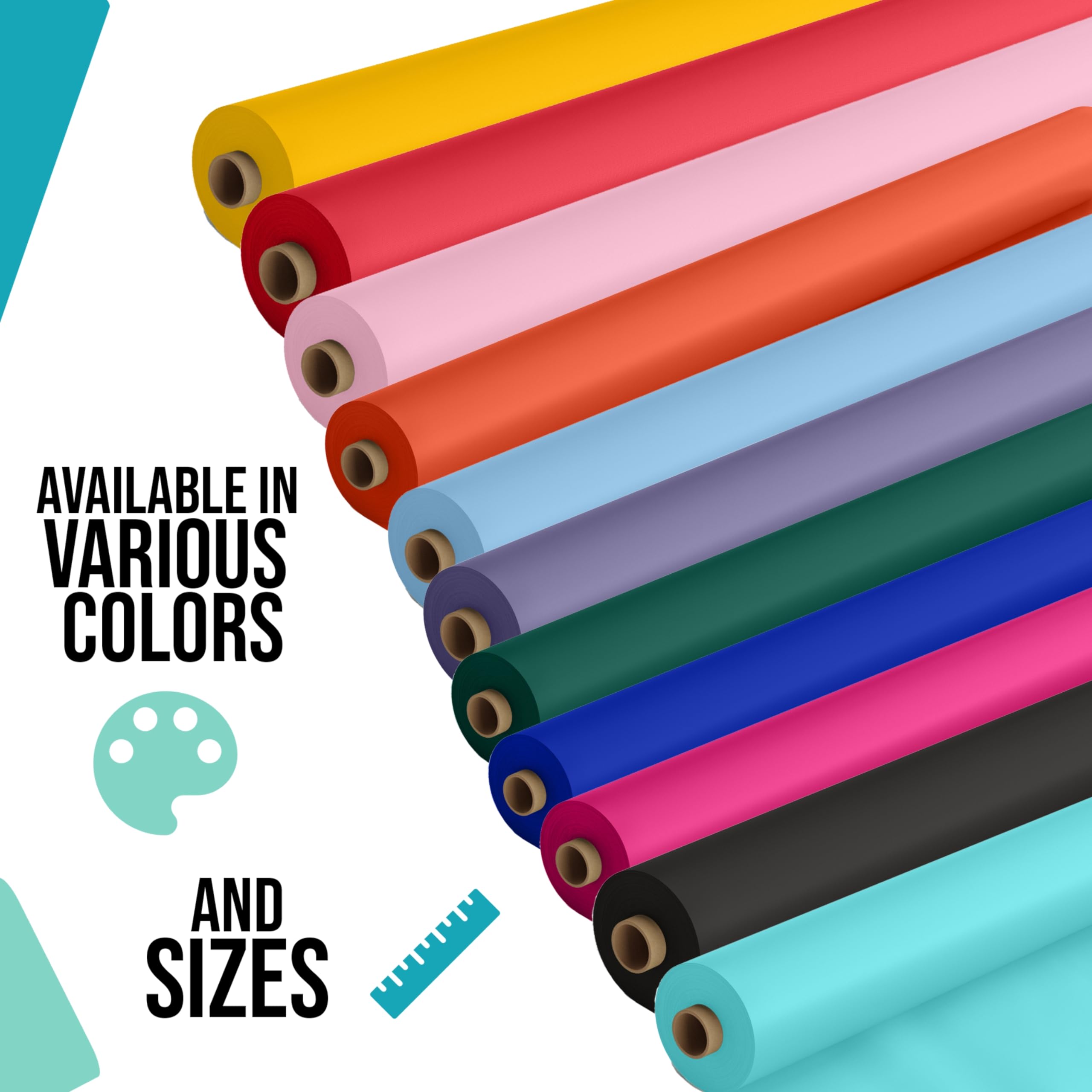 Party Solids white tablecover roll disposable cleanup solution.