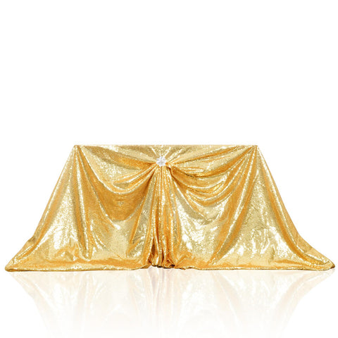 PartyDelight bridal shower setup with gold sequins adds glamorous, soft glow