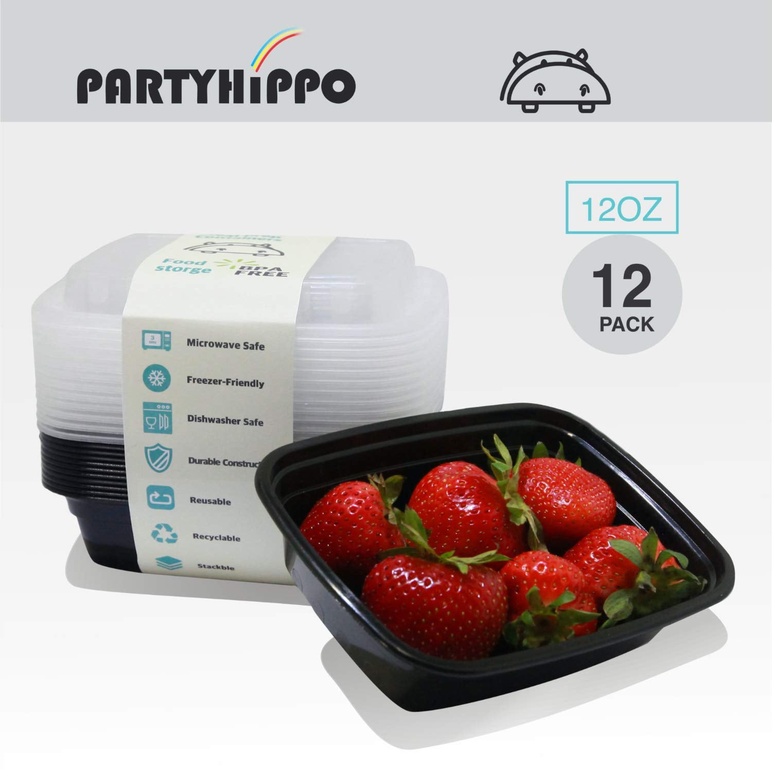 PARTYHIPPO BPA-free container keeps food safe during prep and transport.