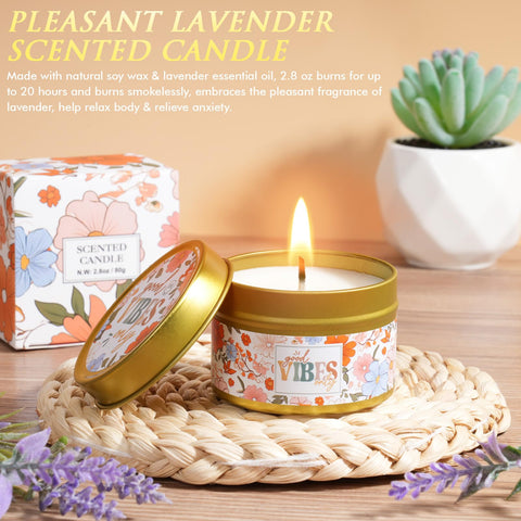 Partylamb lavender soy candle creates a relaxing ambience with natural fragrance.