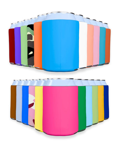 PartyPrints blank can cooler sleeve multicolor pack keeps drinks cold at outdoor events