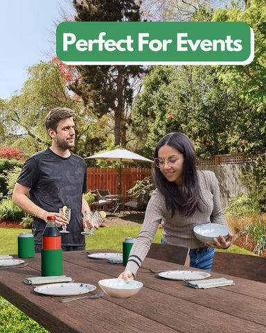 PartyPrints collapsible insulated sleeve stores flat and expands for on-the-go use.