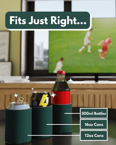 PartyPrints hunter green customizable foam sleeve for screen printing or HTV