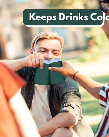 PartyPrints hunter green insulated sleeve makes a great party favor