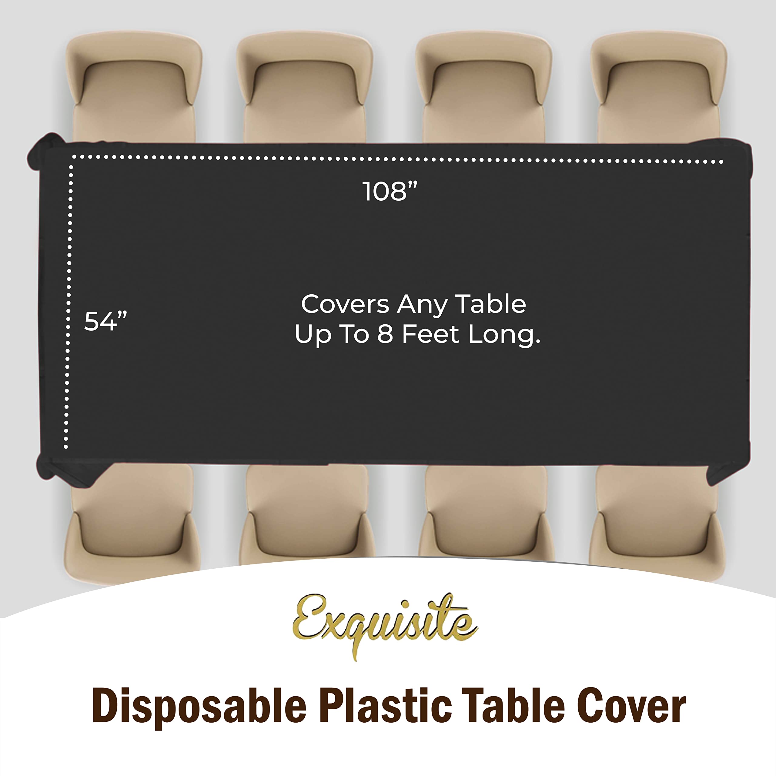 Party Solids disposable tablecloth enabling quick cleanup after the party.