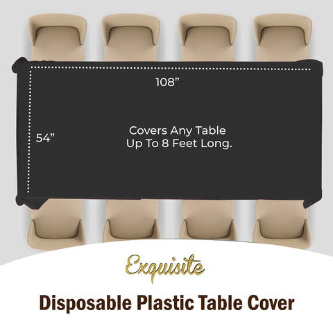 Party Solids disposable tablecloth enabling quick cleanup after the party.